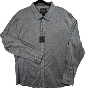 NEW Jos A Bank Reserve Mens XL Gray Long Sleeve Button Down Shirt Professional‎